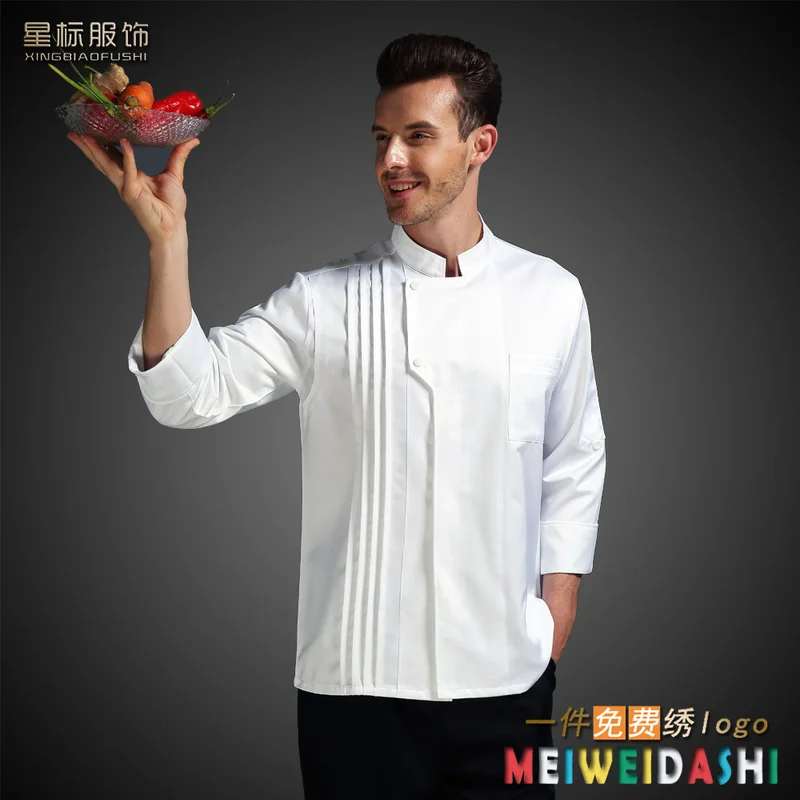 high quality free logo custom breathable unisex thai restaurant uniform 5XL plus sizewhite chef jacket woman
high quality free logo custom breathable unisex thai restaurant uniform 5XL plus sizewhite chef jacket woman