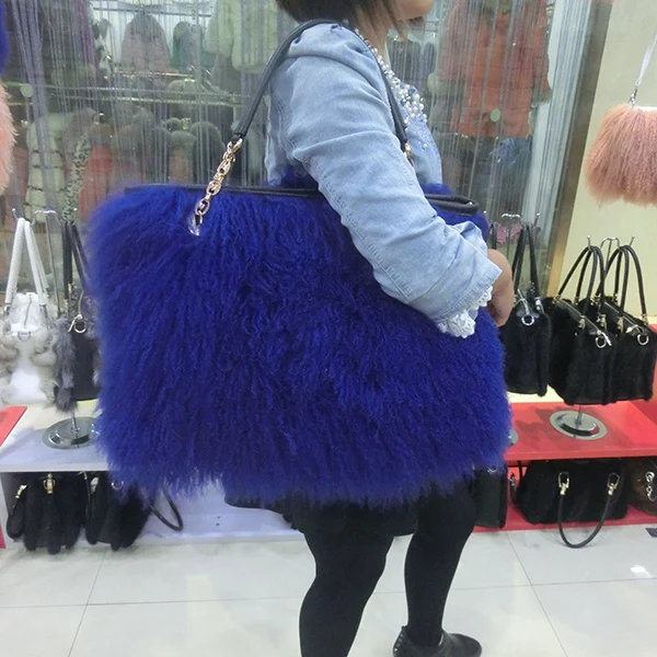 Монгольская овечья меховая сумка из натурального меха ягненка|bag fur|bag bagbag tote |