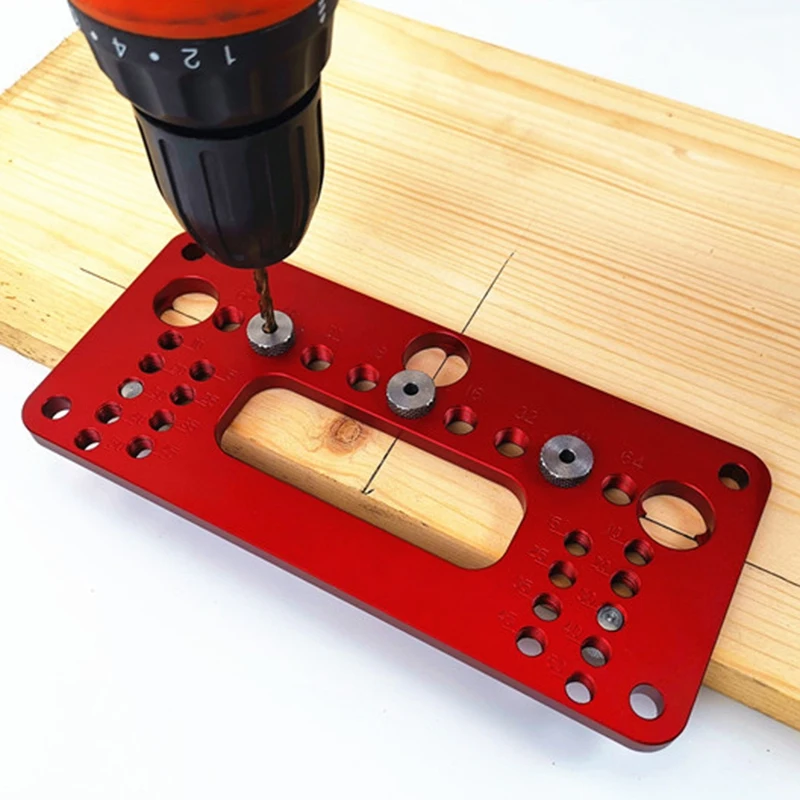 Aluminum Alloy Pocket Hole Jig Set Wardrobe Door Cabinet Positioner Handle Punch Locator Drill Guide Sleeve | Инструменты