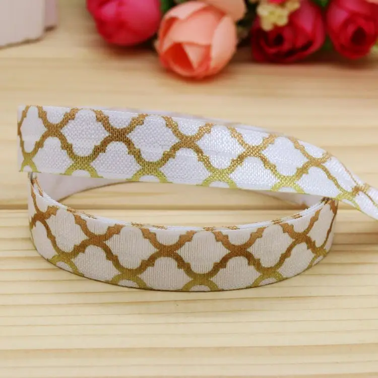 5/8'' Free shipping Fold Elastic FOE gold color Quatrefoil printed headband headwear hairband diy decoration wholesale OEM P5143
5/8'' Free shipping Fold Elastic FOE gold color Quatrefoil printed headband headwear hairband diy decoration wholesale OEM P5143