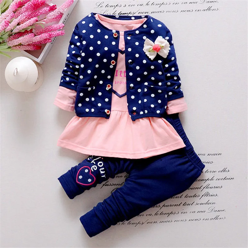 Kids Spring baby girls clothing sets wave point clothing set baby girls cotton clothes suit childern cartoon 3pcs suit
Kids Spring baby girls clothing sets wave point clothing set baby girls cotton clothes suit childern cartoon 3pcs suit
