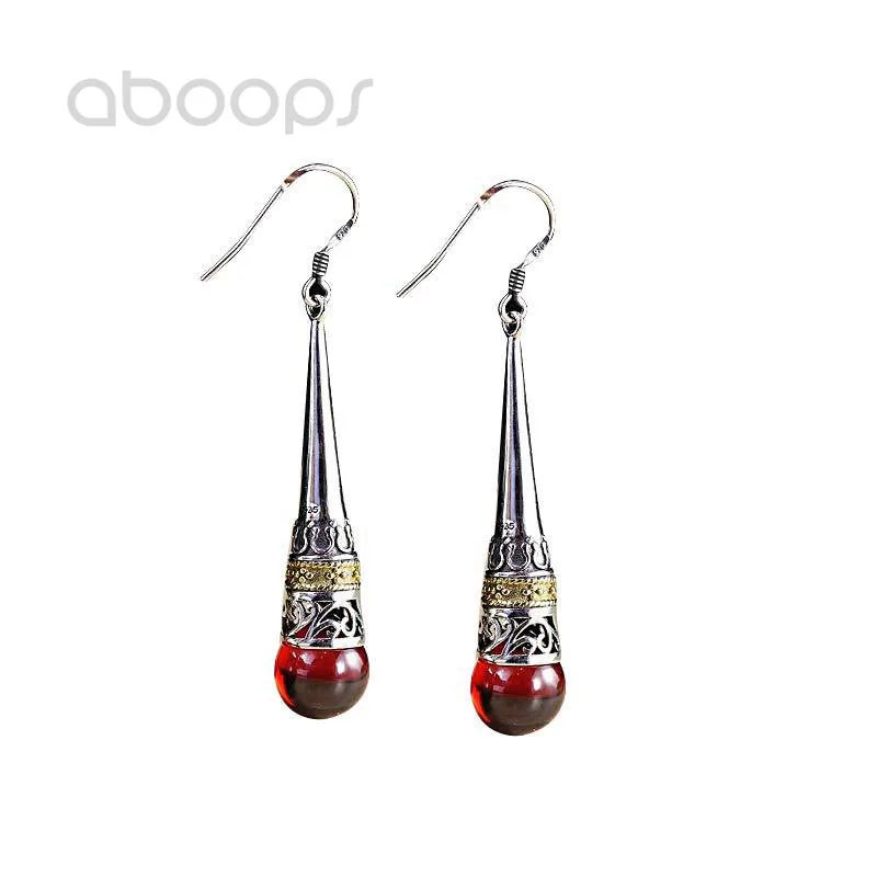 Long 925 Sterling Silver Dangle Earrings with Garnet for Women Girls,Free Shipping
Long 925 Sterling Silver Dangle Earrings with Garnet for Women Girls,Free Shipping