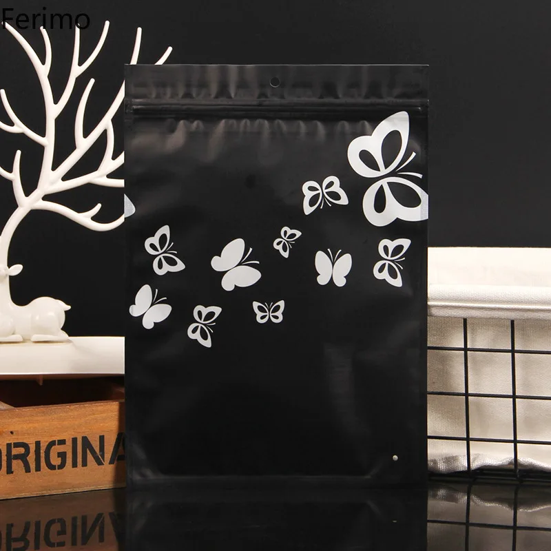 Ferimo 100pcs Women's underwear packaging bags black zipper ziplock aluminum foil bag large plastic pocket hanging organizer
Ferimo 100pcs Women's underwear packaging bags black zipper ziplock aluminum foil bag large plastic pocket hanging organizer