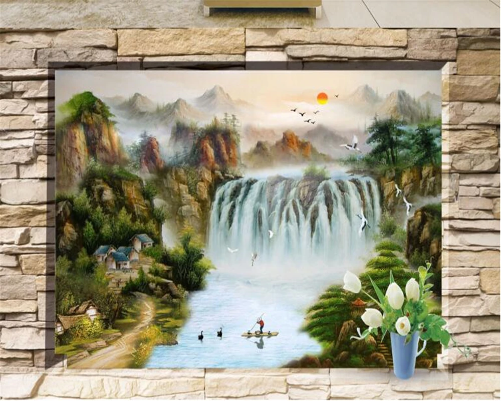 beibehang wallpaper for kids room Advanced Silk Fabric Chinese Landscape Painting TV Wall Personality Wallpaper papel parede
beibehang wallpaper for kids room Advanced Silk Fabric Chinese Landscape Painting TV Wall Personality Wallpaper papel parede