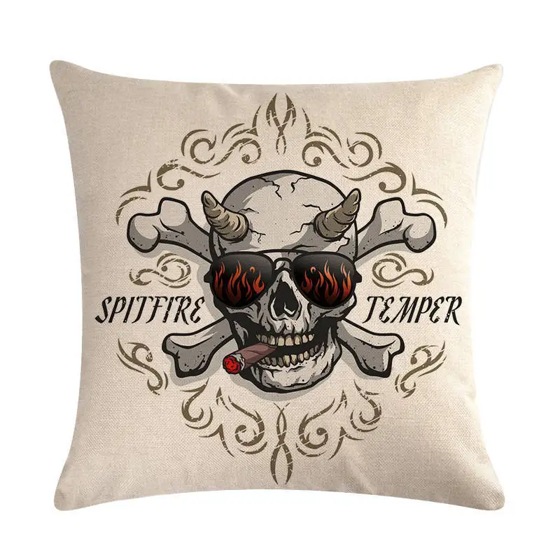 Skull Cushion Cover fashion Pillows Cover Home Decorative Horrible Pillows 45*45 cm Cushion Pillow Case