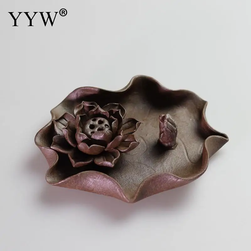 Lotus Incense Stick Burner Backflow Holder Beautiful Ceramic Inserted Seat Oud Censer Aromatherapy | Дом и сад