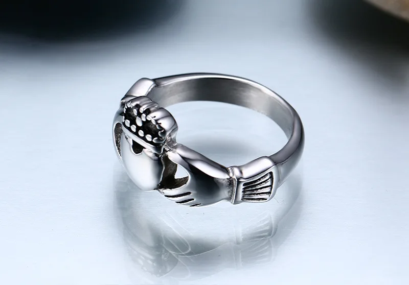 Женское Винтажное кольцо ZORCVENS стальное в стиле ретро с короной и сердцем для