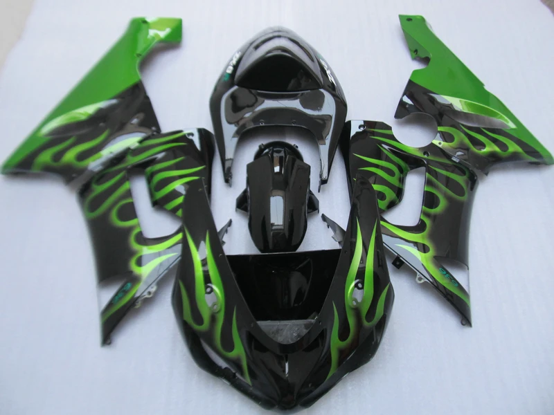 ABS Fairing kits for Kawasaki NINJA ZX 6R 2005 2006 aftermarket zx6r 05 06 green flames in black fairings set HT28
ABS Fairing kits for Kawasaki NINJA ZX 6R 2005 2006 aftermarket zx6r 05 06 green flames in black fairings set HT28