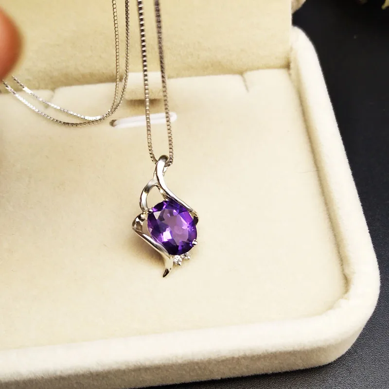 Ожерелье женское из серебра 925 пробы с аметистом, z070934agz
Ожерелье женское из серебра 925 пробы с аметистом, z070934agz