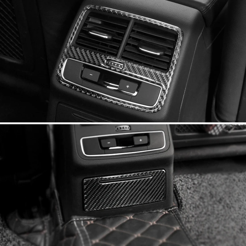 Car Carbon Fiber Rear Air Condition Air Vent Outlet Panel Cover Sticker Trim For Audi A4 B9 A4L 2017 2018
Car Carbon Fiber Rear Air Condition Air Vent Outlet Panel Cover Sticker Trim For Audi A4 B9 A4L 2017 2018