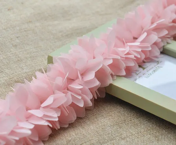 Pink Chiffon Leaves Lace Trim Wedding Chair Sash Wedding Decors Bridal Dress Alteration
Pink Chiffon Leaves Lace Trim Wedding Chair Sash Wedding Decors Bridal Dress Alteration