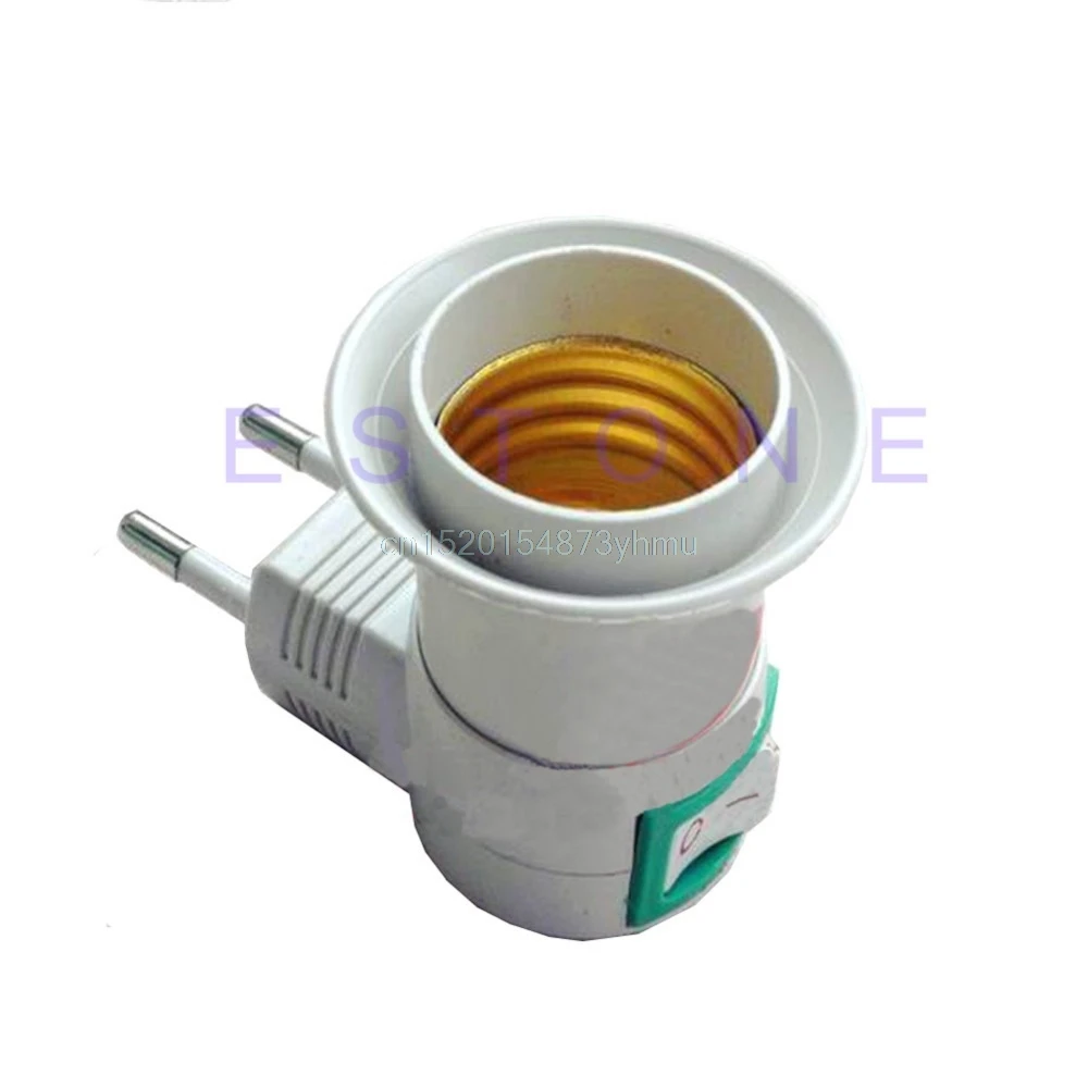 E27 female socket to EU plug adapter with power on-off control switch #L057# new hot
E27 female socket to EU plug adapter with power on-off control switch #L057# new hot