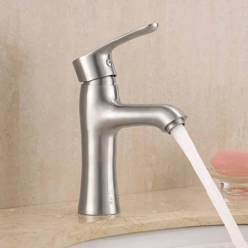 Nickle Finish Single Handle Bathroom Faucet BEST Stainless Steel Basin Mixer Taps--
Nickle Finish Single Handle Bathroom Faucet BEST Stainless Steel Basin Mixer Taps--