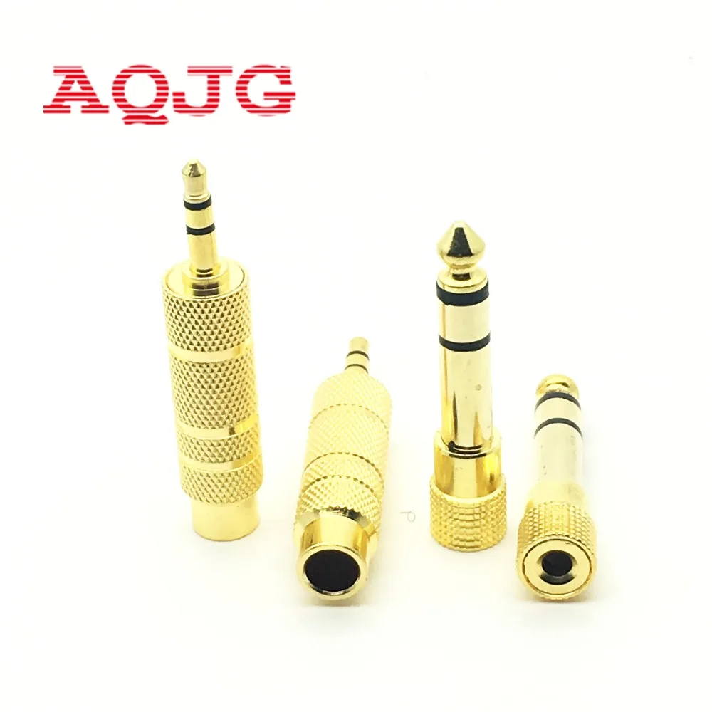 4pcs Gold 6.5mm 1/4" Male to 3.5mm Female Audio Adapter 6.35 mm Jack Stereo Converter Cable For Microphone AQJG
4pcs Gold 6.5mm 1/4" Male to 3.5mm Female Audio Adapter 6.35 mm Jack Stereo Converter Cable For Microphone AQJG