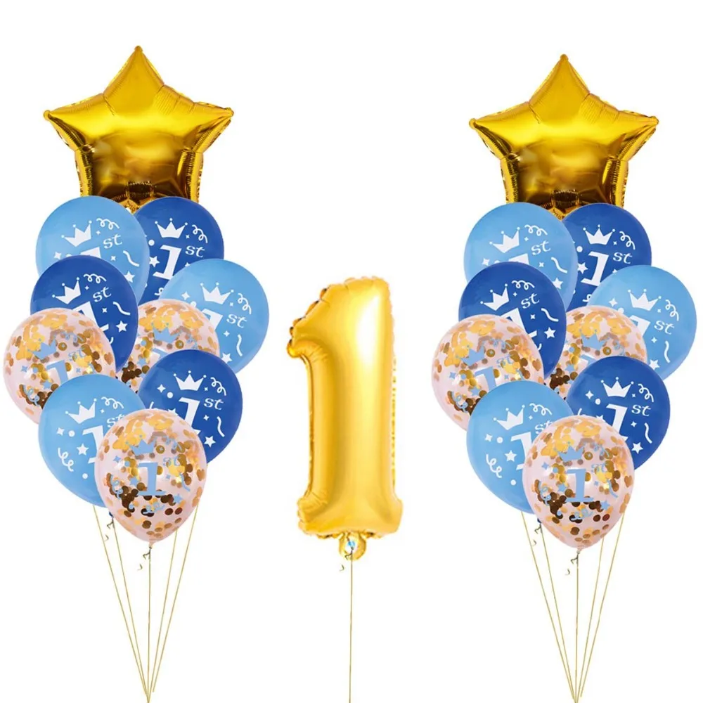 21pcs Happy 1st Birthday Latex Balloons Set Foil Number Balloons Baby Boy Girl First Birthday Party Decorations My 1 Year Party
21pcs Happy 1st Birthday Latex Balloons Set Foil Number Balloons Baby Boy Girl First Birthday Party Decorations My 1 Year Party