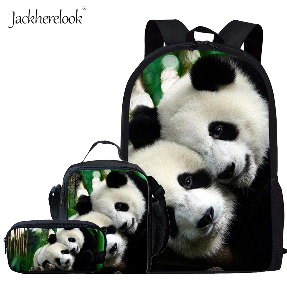 Jackherelook Cute 3D Panda Printing School Bags For Teenage Girls Kids Backpack Boy Student Schoolbag Lunchbox Pencil Case Child
Jackherelook Cute 3D Panda Printing School Bags For Teenage Girls Kids Backpack Boy Student Schoolbag Lunchbox Pencil Case Child