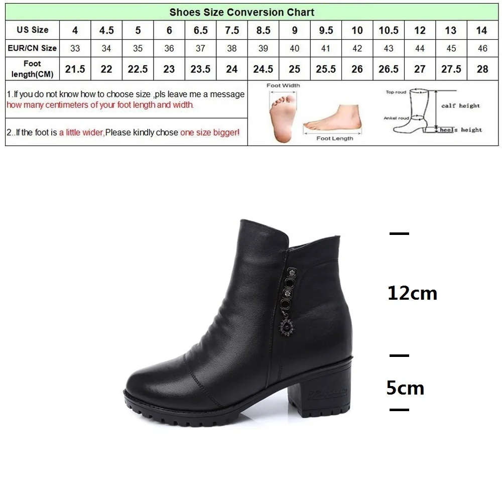 DRFARGO Genuine Leather Shoes Women Winter Warm Ankle Boots 5cm Block High Heel Black zipper Boots Round Toe 6310 size 34-43
DRFARGO Genuine Leather Shoes Women Winter Warm Ankle Boots 5cm Block High Heel Black zipper Boots Round Toe 6310 size 34-43