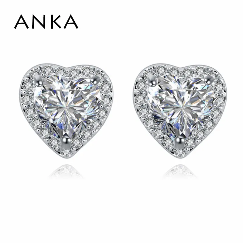 ANKA luxury zircon heart shape stud earrings for women design small cute rhodium plated earrings fashion jewelry #109924
ANKA luxury zircon heart shape stud earrings for women design small cute rhodium plated earrings fashion jewelry #109924