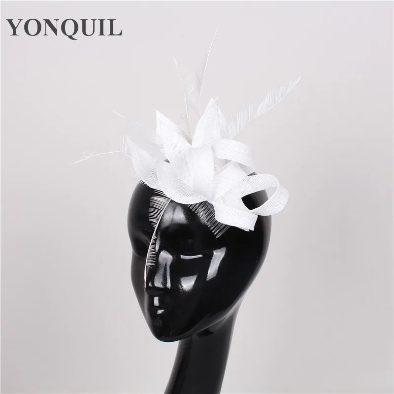 Imitation Sinamay Fascinator White Cocktail Hat Bridal Wedding Headwear Derby Millinery Hair Accessories New Arrival 17Colors
Imitation Sinamay Fascinator White Cocktail Hat Bridal Wedding Headwear Derby Millinery Hair Accessories New Arrival 17Colors