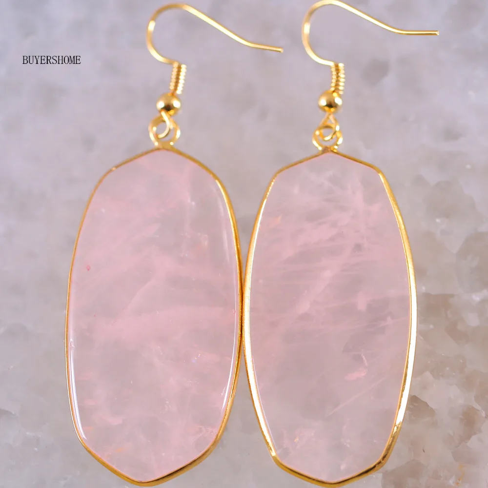 Jewelry Gift for Women 44x23MM Natural Stone Pink Quartz Beads Dangle Earring 1Pair U004
Jewelry Gift for Women 44x23MM Natural Stone Pink Quartz Beads Dangle Earring 1Pair U004