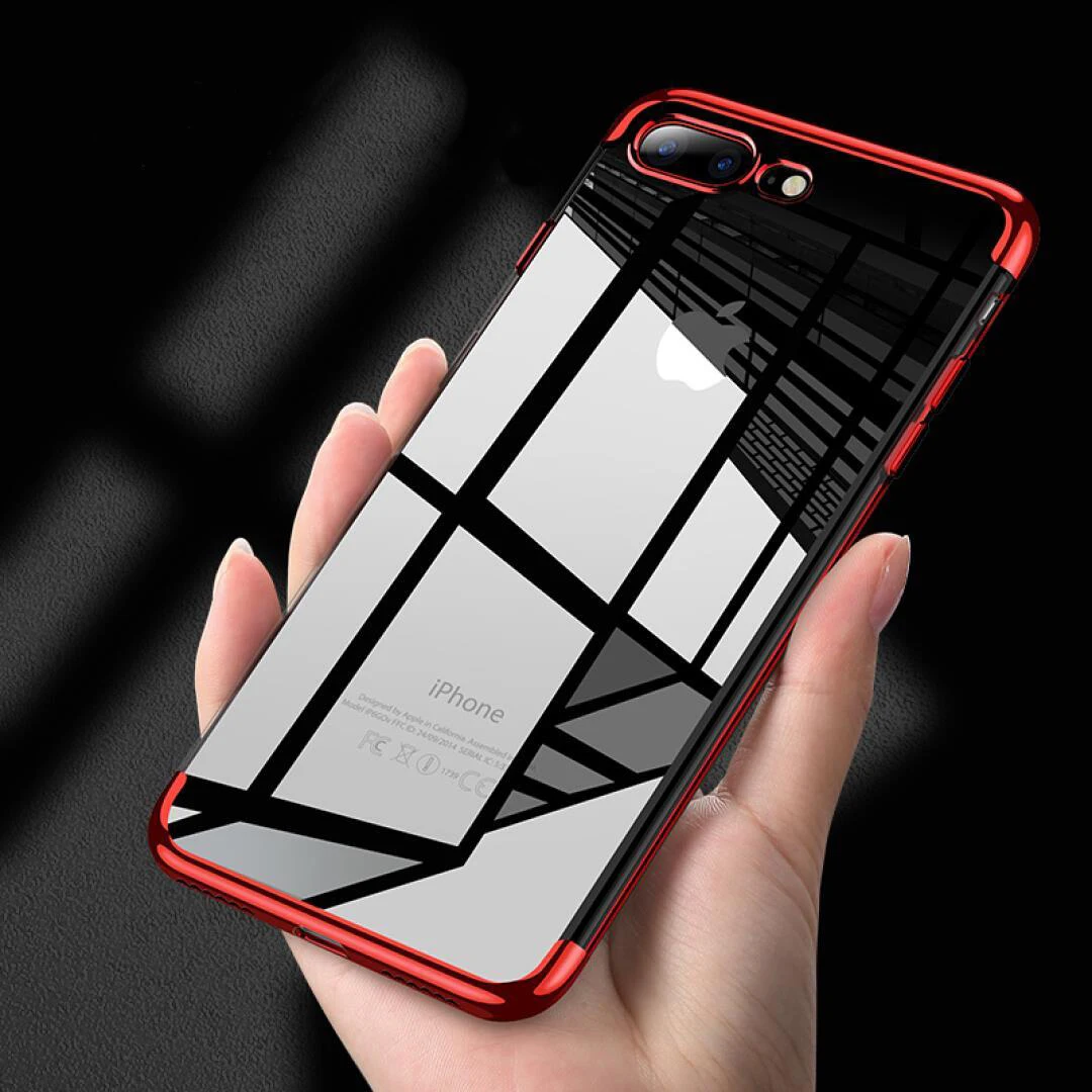 Роскошный мягкий силиконовый чехол из ТПУ с покрытием для iPhone 8 телефона 5 5S SE 6 6S 7 9
