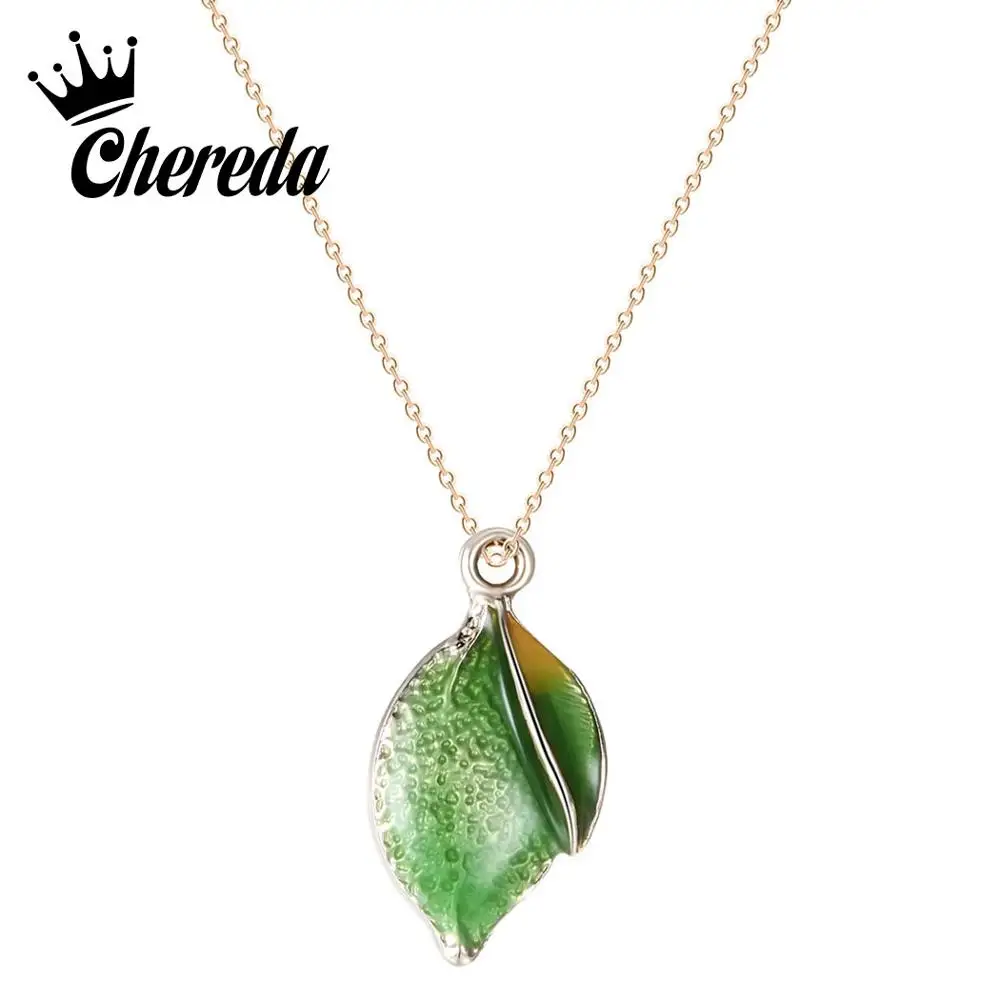 Chereda Drop Glaze Green Leaf Chain Necklaces for Women Cute Tiny Pendant Link Collar Girl Party Jewelry
Chereda Drop Glaze Green Leaf Chain Necklaces for Women Cute Tiny Pendant Link Collar Girl Party Jewelry