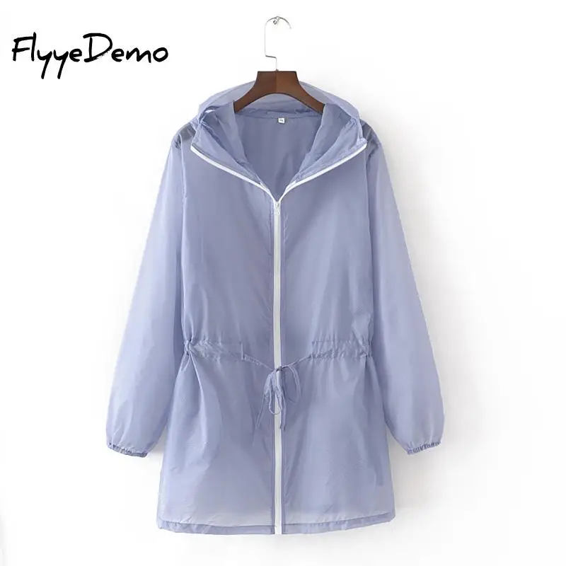Summer Thin White Hooded Sunproof Cardigan Beach Blouse Sunscreen See Through Basic Jacket Coat Women Girl Bigger Oversize | Женская