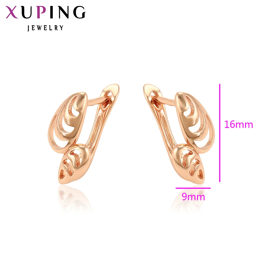 Модные высококачественные серьги Xuping с покрытием из розового золота ювелирные