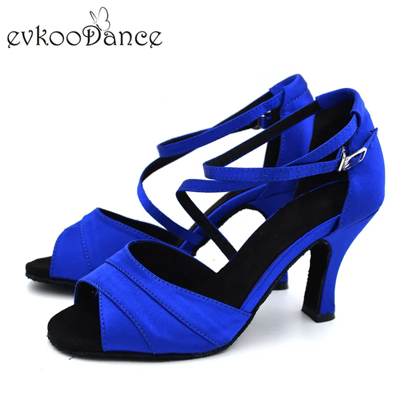 Zapatos De Baile/обувь на каблуке 8 см цвет синий обувь для сальсы размеры США 4 12 удобная