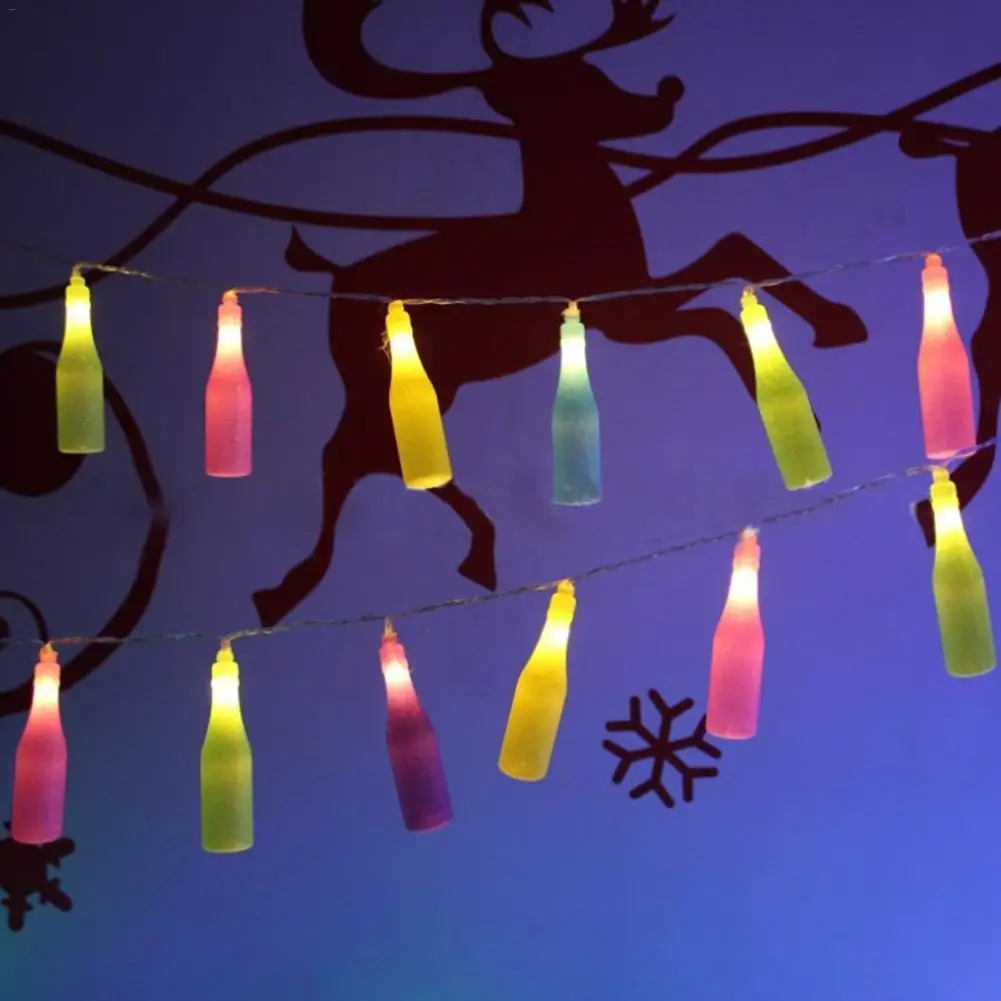 Fashion Light Holiday Delicate 20 Led Novelty Beer Bottle String Lights Wedding Garden Party Valentine's Day Decorations
Fashion Light Holiday Delicate 20 Led Novelty Beer Bottle String Lights Wedding Garden Party Valentine's Day Decorations