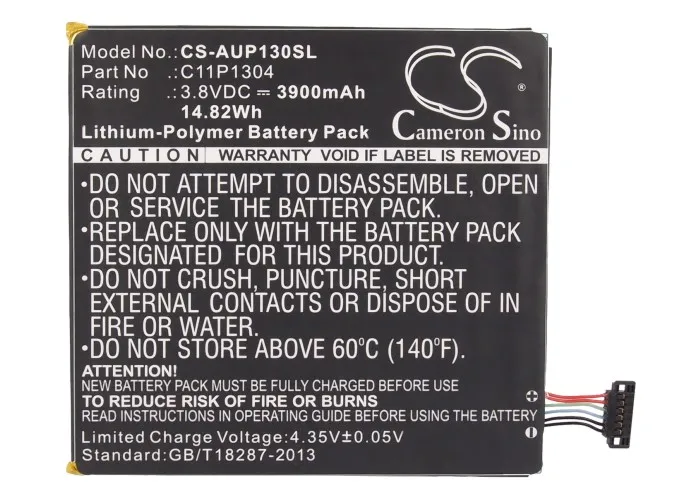 Cameron Sino 3900mAh Battery for Asus K00L K013 K01G M80T M81C ME173X Me176,emo Pad 7 Memo Pad 8HD VivoTab 8
Cameron Sino 3900mAh Battery for Asus K00L K013 K01G M80T M81C ME173X Me176,emo Pad 7 Memo Pad 8HD VivoTab 8