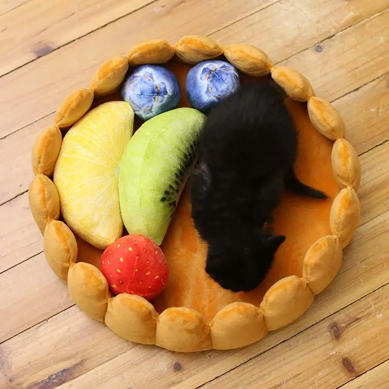 Pet Mat Cute Fruit Tart Cat Bed With Removable Mattress Cat Sleep Mat Nest House With Five Fruits Toys Puppy Cage Lounger
Pet Mat Cute Fruit Tart Cat Bed With Removable Mattress Cat Sleep Mat Nest House With Five Fruits Toys Puppy Cage Lounger