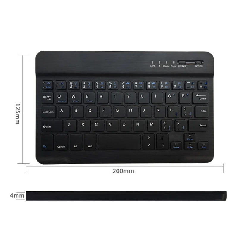 Portable Ultra Slim Aluminum Wireless Bluetooth Keyboard For IOS Android Windows PC working time 40 hours 59 keys Nice | Компьютеры и