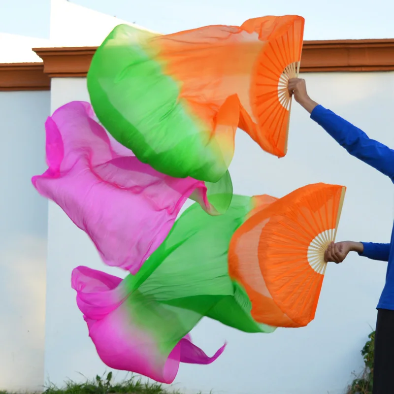 2016 High selling 100% Real Silk Veils 1 Pair handmade women Quality Silk Belly Dance Fan Dance orange green rose 180*90 cm
2016 High selling 100% Real Silk Veils 1 Pair handmade women Quality Silk Belly Dance Fan Dance orange green rose 180*90 cm