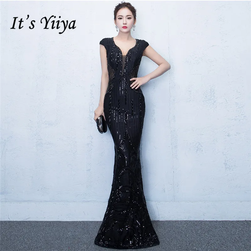 It's Yiiya Evening dress Sexy V-neck Sequined Zipper Mermaid Party Gowns Royal Crystal Floor-length Trumpet Prom dresses C206
It's Yiiya Evening dress Sexy V-neck Sequined Zipper Mermaid Party Gowns Royal Crystal Floor-length Trumpet Prom dresses C206