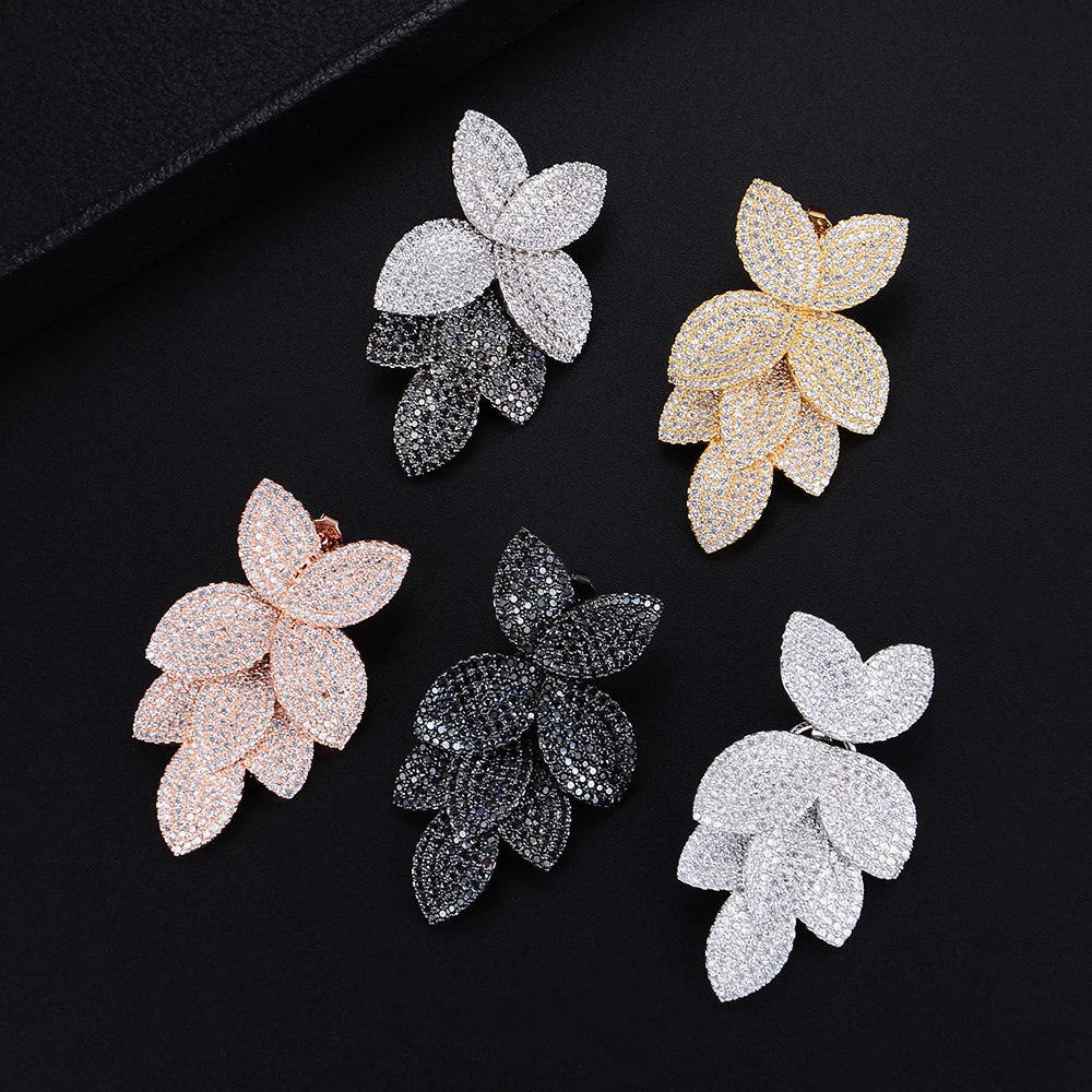 Luxury Plant Flower Leaves Multiply Petals Pierced Drop Dangle Long Earrings For Women Wedding Bridal Jewelry
Luxury Plant Flower Leaves Multiply Petals Pierced Drop Dangle Long Earrings For Women Wedding Bridal Jewelry