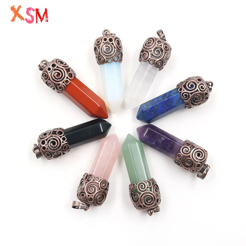 xinshangmie Wholesale10 Pcs/Lot Distinctive Copper Natural Mixed Stone Crystal Hexagonal Column Pendant For Women Charms Jewelry
xinshangmie Wholesale10 Pcs/Lot Distinctive Copper Natural Mixed Stone Crystal Hexagonal Column Pendant For Women Charms Jewelry