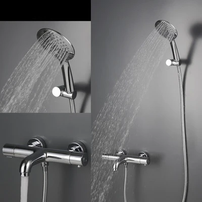 Simple set Chrome Polished Bathroom Shower Bathtub thermostatic Faucet Mixer Tap With Hand Shower Combo Set Wall Mounted
Simple set Chrome Polished Bathroom Shower Bathtub thermostatic Faucet Mixer Tap With Hand Shower Combo Set Wall Mounted