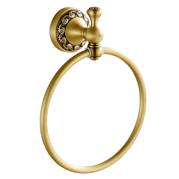 Vidric Antique Brass Wall Mounted Towel Ring With Carving Unique Design Bathroom Round Bath Towel Rack Bath Towel Holder
Vidric Antique Brass Wall Mounted Towel Ring With Carving Unique Design Bathroom Round Bath Towel Rack Bath Towel Holder