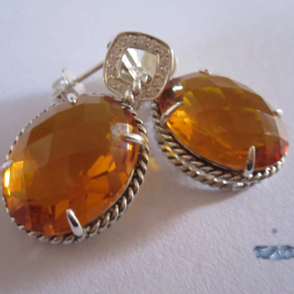 925 Silver Jewelry 21X15MM Drop Earrings with Citrine Christmas Gifts Mother's Day Gifts Valentine's Day Gifts Birthday Gifts
925 Silver Jewelry 21X15MM Drop Earrings with Citrine Christmas Gifts Mother's Day Gifts Valentine's Day Gifts Birthday Gifts