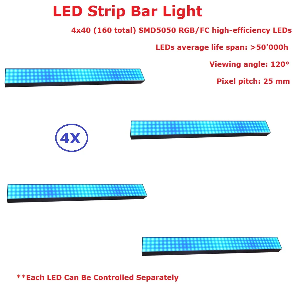 Бесплатная доставка 4 шт./лот SMD5050 RGB 3 цвета длинные светодиодные полосы каждый