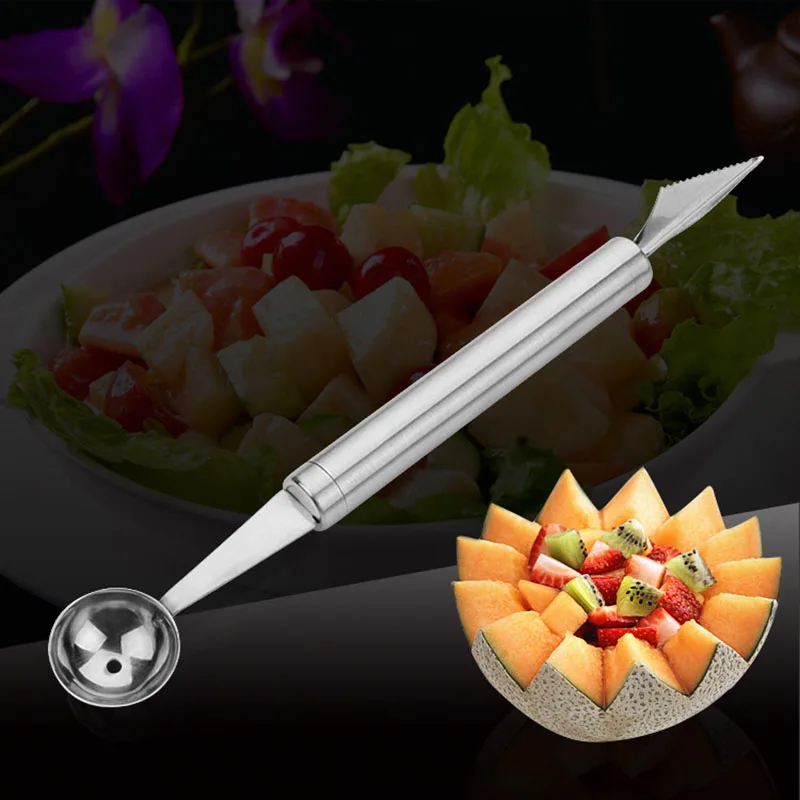 Multi-function Diggers Stainless Steel Melon Scoops Ballers Watermelon Digging Ball Kitchen Tool Melon Carving Knife Fruit Spoon
Multi-function Diggers Stainless Steel Melon Scoops Ballers Watermelon Digging Ball Kitchen Tool Melon Carving Knife Fruit Spoon