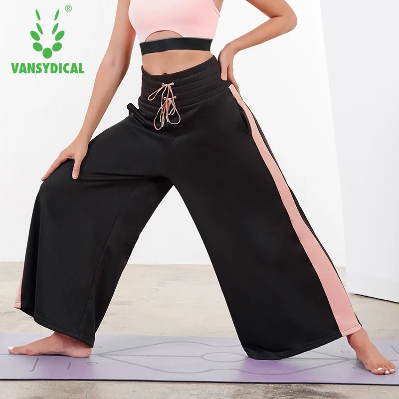Vansydical осенне-зимние спортивные брюки, женские штаны с высокой талией для занятий йогой, свободные широкие штаны с поясом, штаны с колокольчиками
Vansydical осенне-зимние спортивные брюки, женские штаны с высокой талией для занятий йогой, свободные широкие штаны с поясом, штаны с колокольчиками