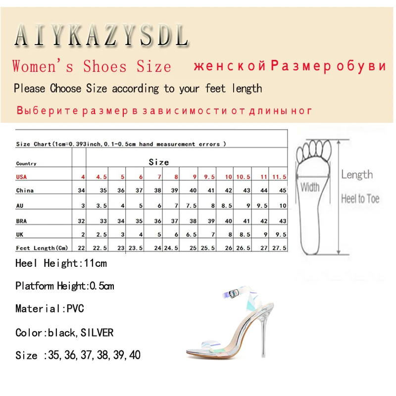 AIYKAZYSDL Women Crystal Transparent Sandals Open Toe Ankle Strap Shoes PVC Clear High Heel Stilettos Wedding Bridal Shoes 2019
AIYKAZYSDL Women Crystal Transparent Sandals Open Toe Ankle Strap Shoes PVC Clear High Heel Stilettos Wedding Bridal Shoes 2019