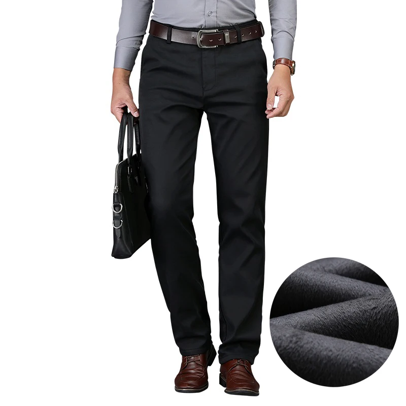 New arrival Thick fleece men's winter pants straight regular fit casual business pants brand trousers men suit pants
New arrival Thick fleece men's winter pants straight regular fit casual business pants brand trousers men suit pants