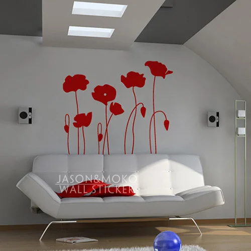 Poppy Flowers Wall Decals - Flower Poppy Home Decor - Vinyl Wall Sticker Home Decoration wallpaper 100cmX115cm Free Shipping
Poppy Flowers Wall Decals - Flower Poppy Home Decor - Vinyl Wall Sticker Home Decoration wallpaper 100cmX115cm Free Shipping