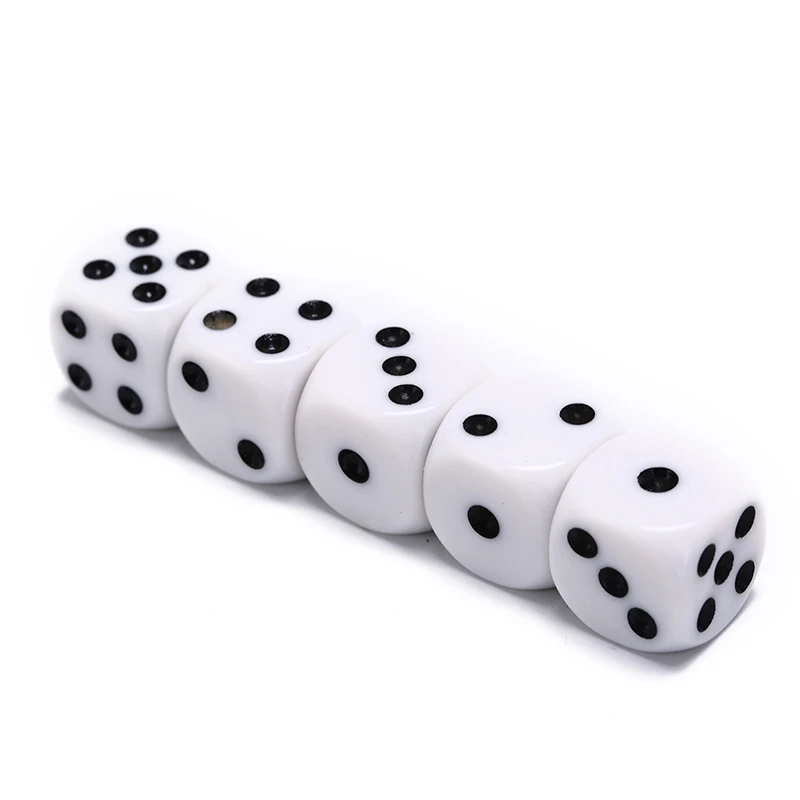 Drinking Dice Acrylic White Round Corner Hexahedron Dice Club Party Table Playing Games RPG Dice Set 5Pcs/Lot 16mm
Drinking Dice Acrylic White Round Corner Hexahedron Dice Club Party Table Playing Games RPG Dice Set 5Pcs/Lot 16mm