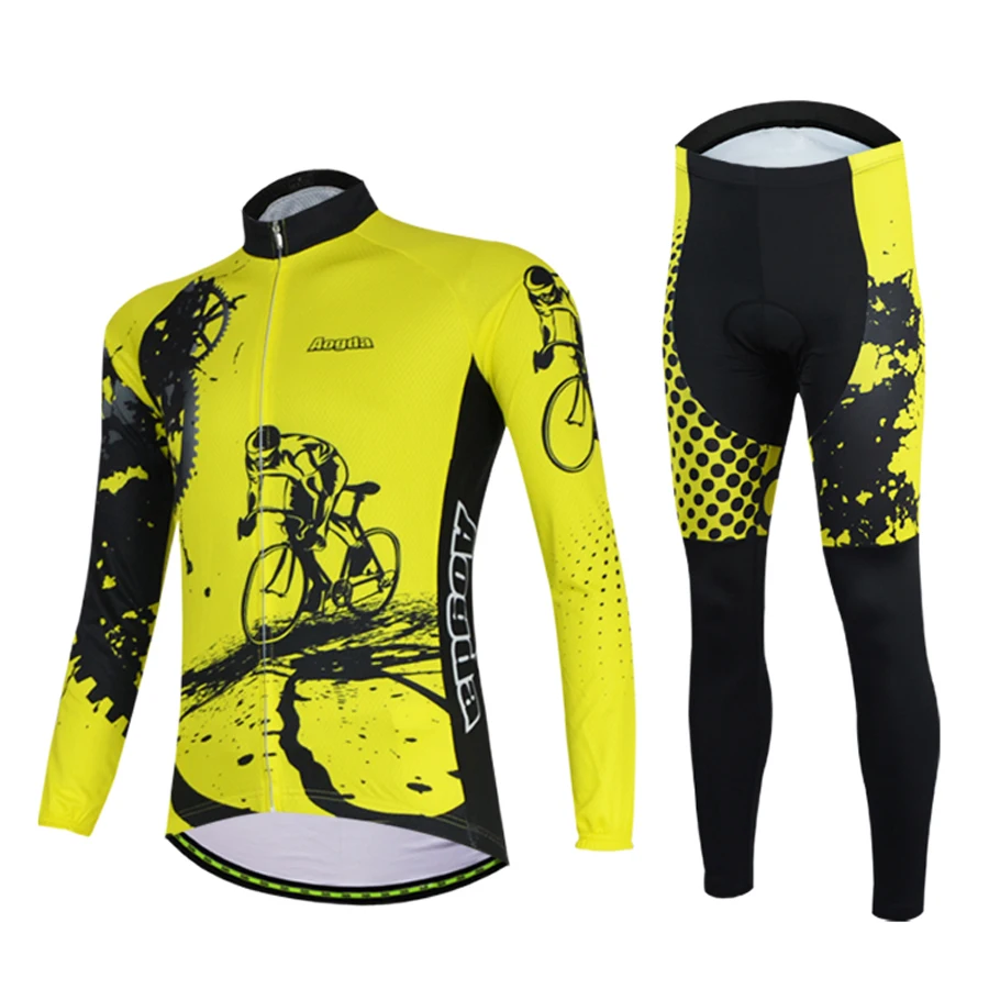 Aogda Yellow Long Sleeve bike Clothing Set Spring Autumn Cycling Clothes Men Bicycle Jersey Suit Quick Dry Uniforme Ciclismo 
Aogda Yellow Long Sleeve bike Clothing Set Spring Autumn Cycling Clothes Men Bicycle Jersey Suit Quick Dry Uniforme Ciclismo