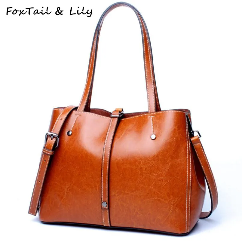 FoxTail & Lily Brand Women Tote Shoulder Bag Genuine Leather Handbags High Quality Crossbody Bags Large Capacity Shopping Bags
FoxTail & Lily Brand Women Tote Shoulder Bag Genuine Leather Handbags High Quality Crossbody Bags Large Capacity Shopping Bags