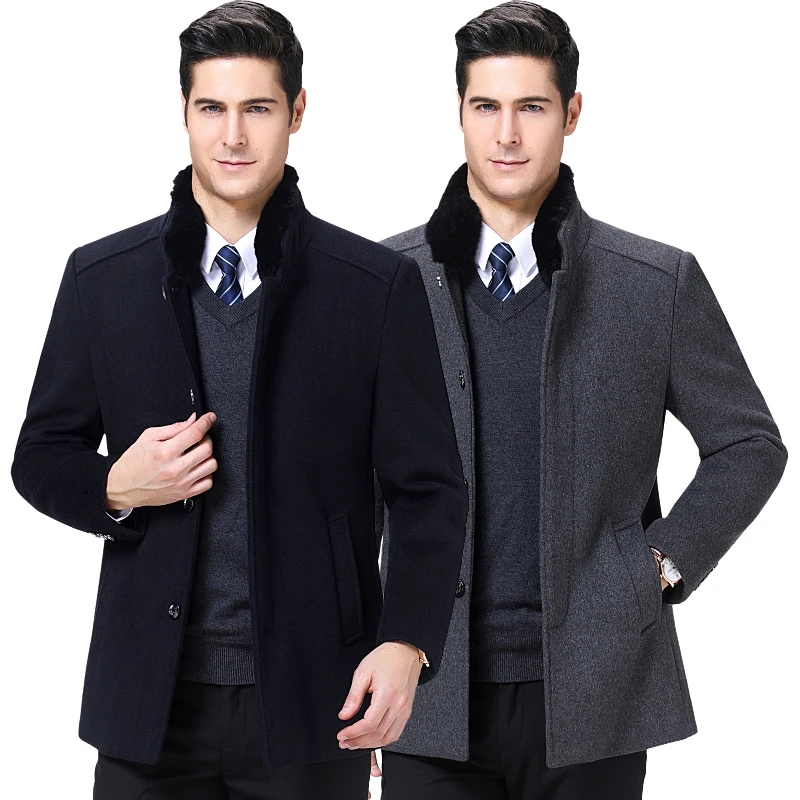 2019 high quality wool coat for men winter wool coat pea coat for men autumn wool blend jacket cashmere coat for men Real rabbit
2019 high quality wool coat for men winter wool coat pea coat for men autumn wool blend jacket cashmere coat for men Real rabbit